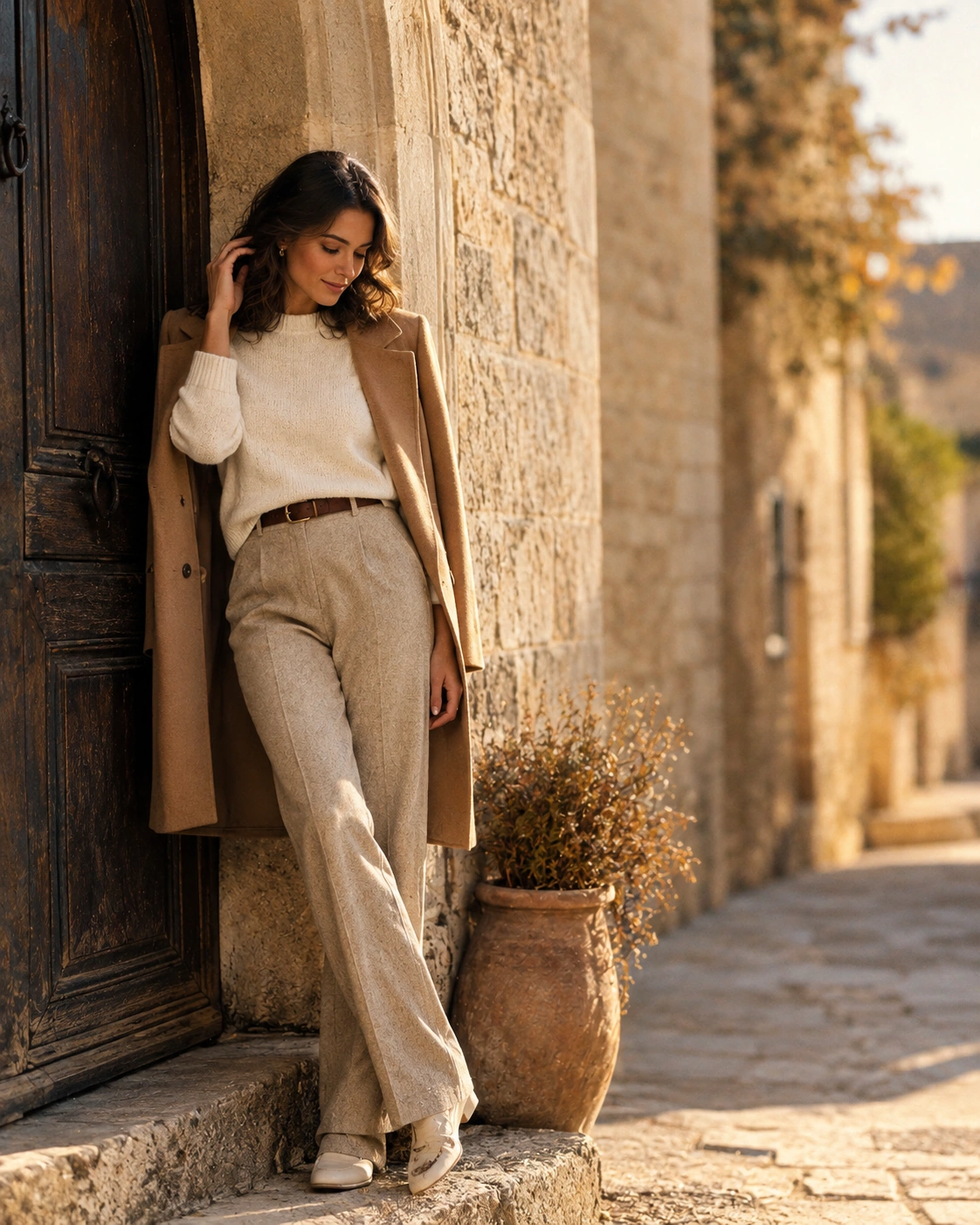 KVLOR editorial: relaxed layers in a sunlit European street